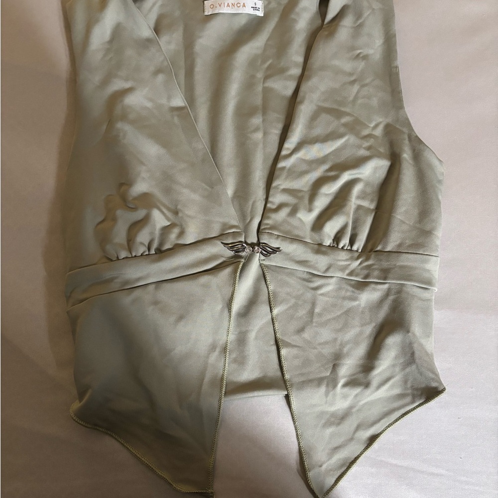 Olive Green Sleeveless Top